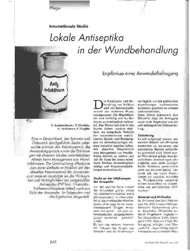 Vorschauseite 1: Lokale Antiseptika in der Wundbehandlung
