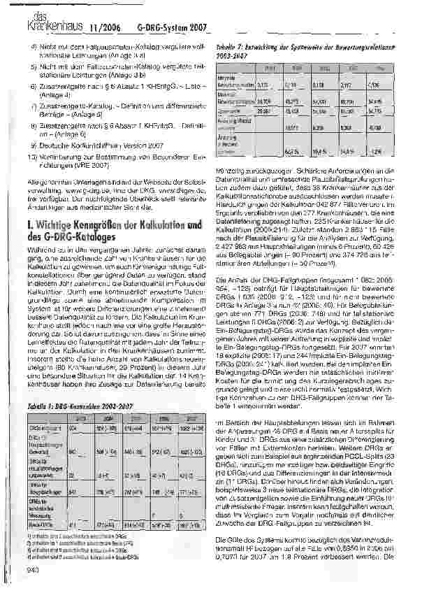 Vorschauseite 2: G-DRG-System 2007 - Abbildungsgenauigkeit deutlich erhöht