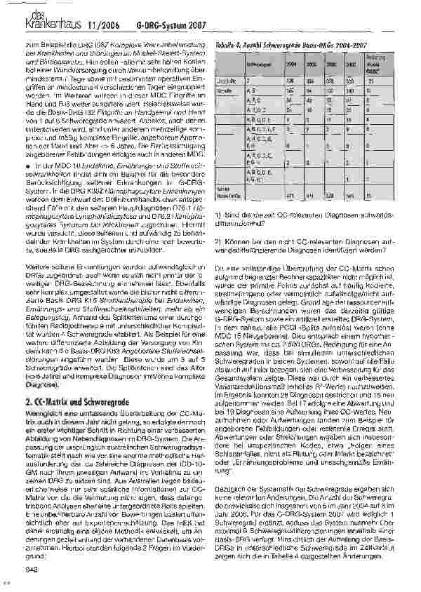 Vorschauseite 4: G-DRG-System 2007 - Abbildungsgenauigkeit deutlich erhöht
