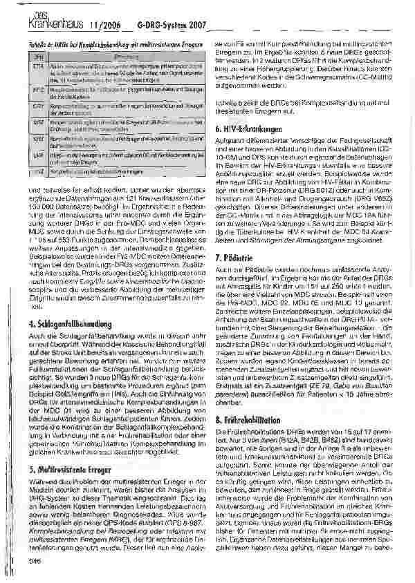 Vorschauseite 6: G-DRG-System 2007 - Abbildungsgenauigkeit deutlich erhöht