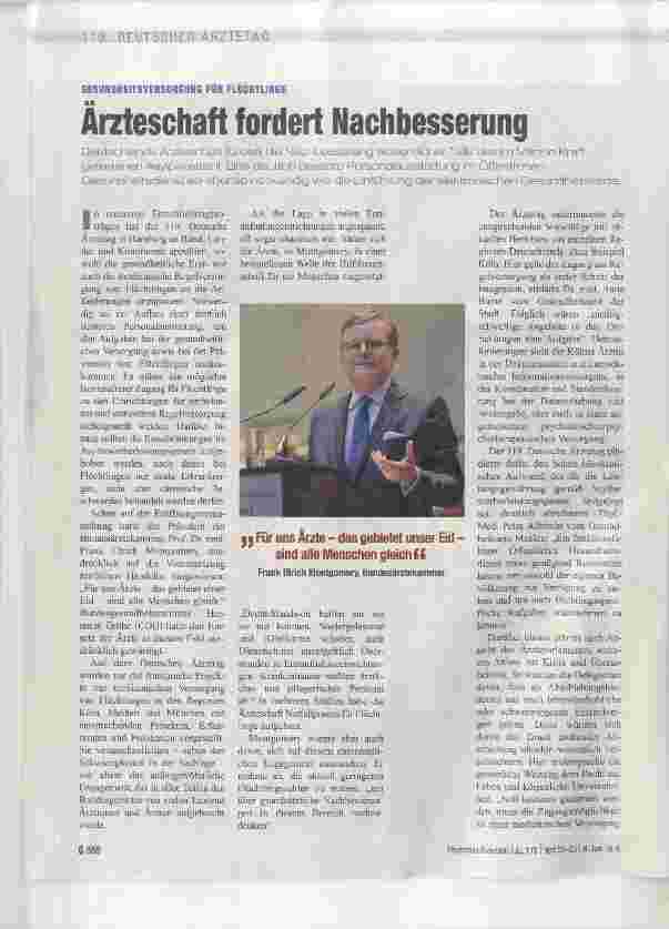 Vorschauseite 1: Ärzteschaft fordert Nachbesserung