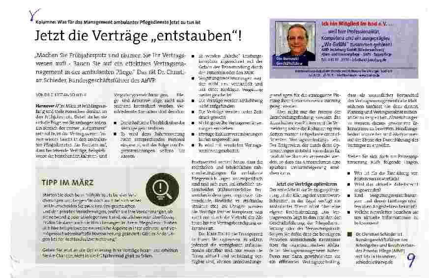Vorschauseite 1: Jetzt die Verträge „entstauben!