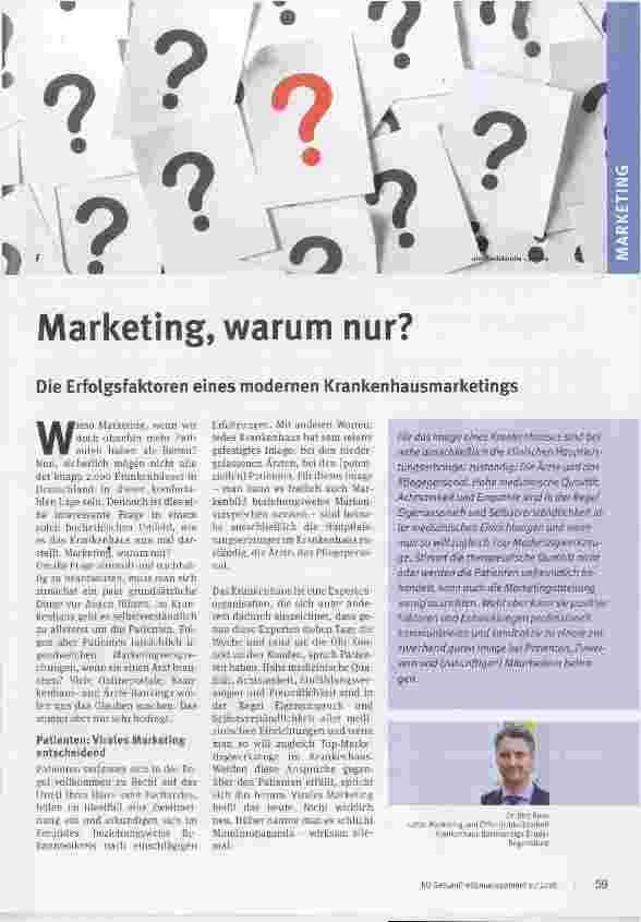 Vorschauseite 1: Marketing, warum nur?