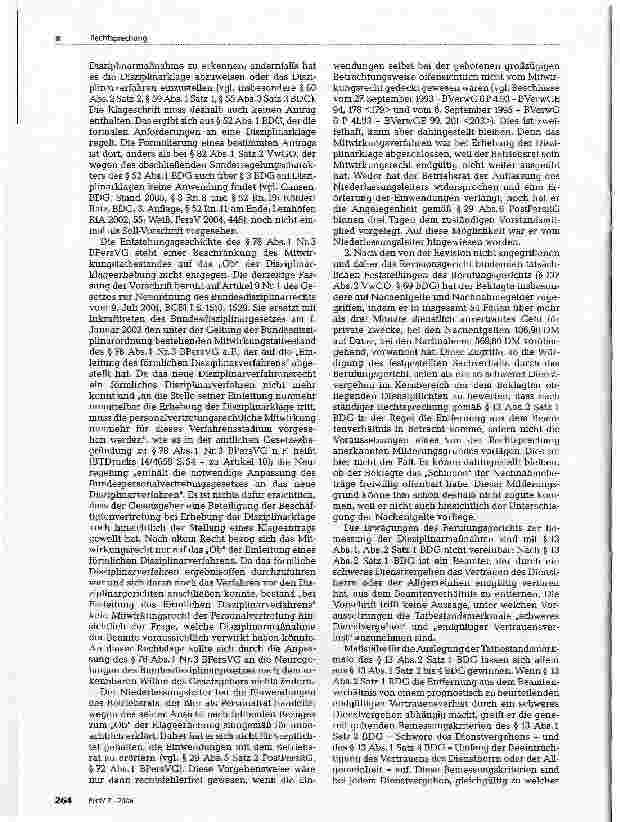 Vorschauseite 3: Mitwirkung des Personalrats bei Disziplinarklage