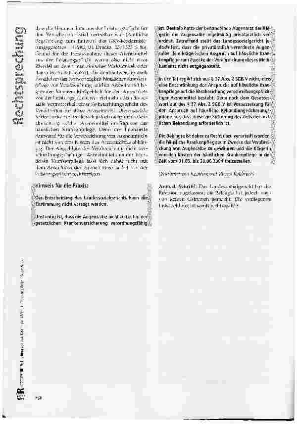 Vorschauseite 5: Freistellung von den Kosten der häuslichen Krankenpflege - Augensalbe