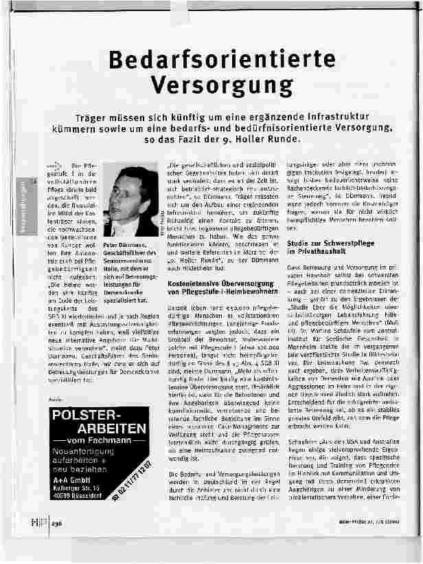 Vorschauseite 1: Bedarfsorientierte Versorgung
