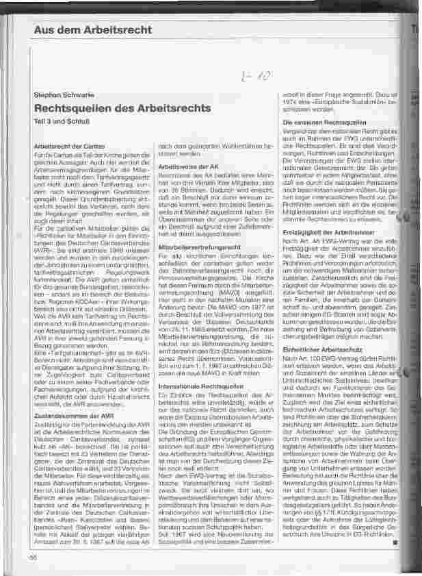 Vorschauseite 1: Rechtsquellen des Arbeitsrechts