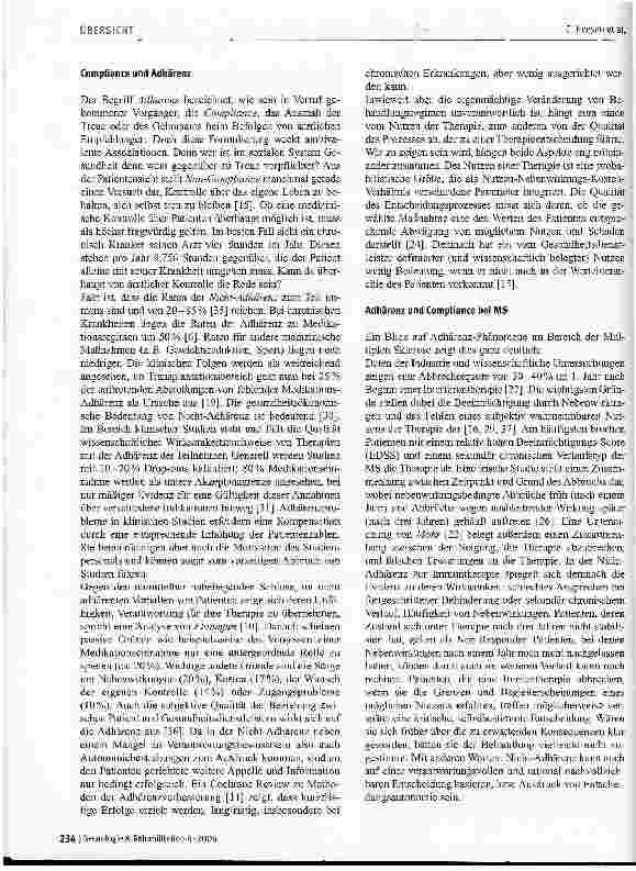 Vorschauseite 3: Empowerment, Adhärenz, evidenzbasierte Patienteninformation und partizipative Entscheidungsfindung bei MS - Schlagworte oder Wegweiser?