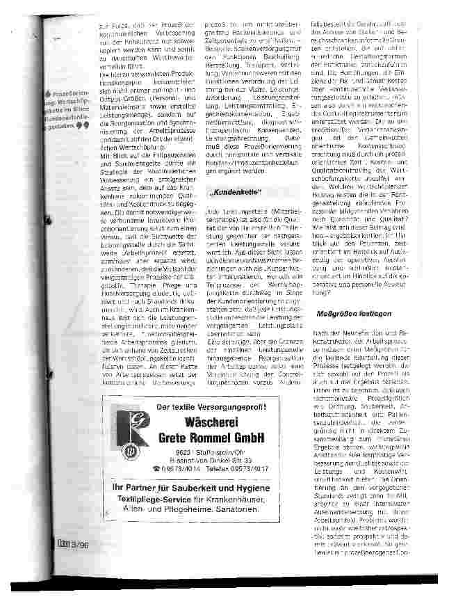 Vorschauseite 3: Erfolgreiches Management braucht ein prozeßorientiertes Controlling Arbeitsprozesse müssen patientengerichtet harmonisiert und koordiniert werden