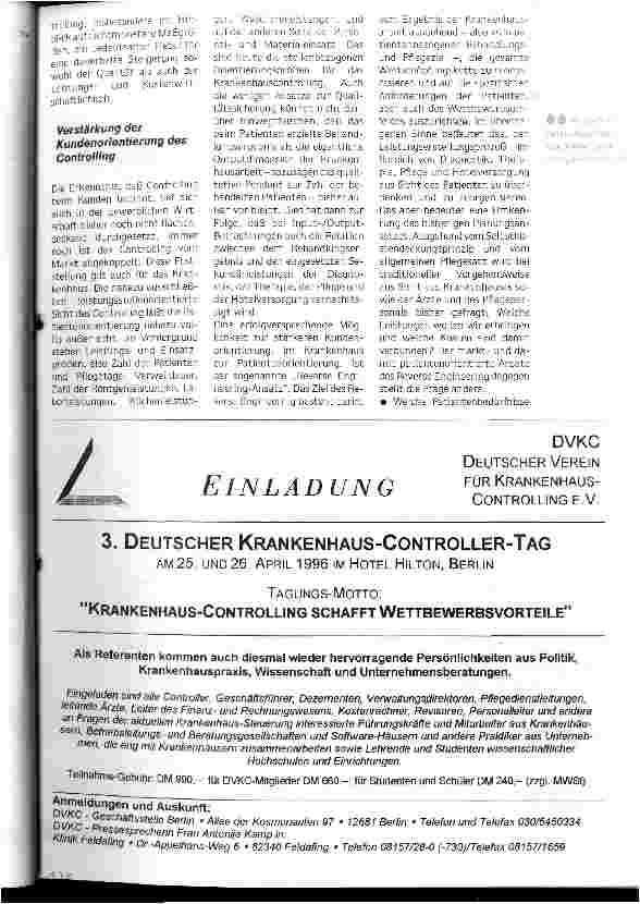 Vorschauseite 4: Erfolgreiches Management braucht ein prozeßorientiertes Controlling Arbeitsprozesse müssen patientengerichtet harmonisiert und koordiniert werden