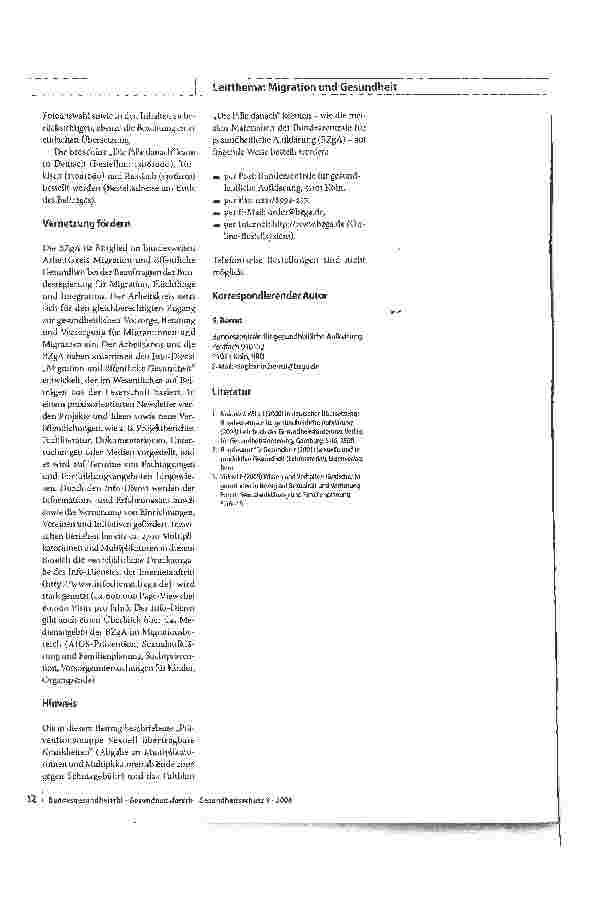 Vorschauseite 5: Beispiele der Aufklärungsarbeit im Bereich Migration