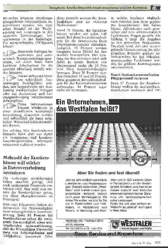 Vorschauseite 4: Integrierte Krankenhausinformationssysteme sind im Kommen Empirische Untersuchung der Universität Dortmund macht Lücken deutlich