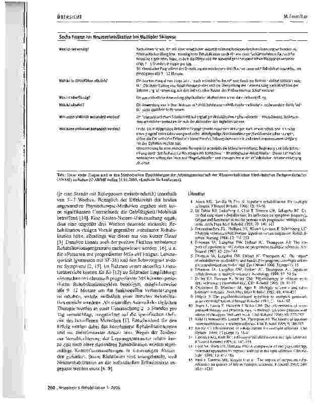 Vorschauseite 2: Neurorehabilitation bei Multipler Sklerose
