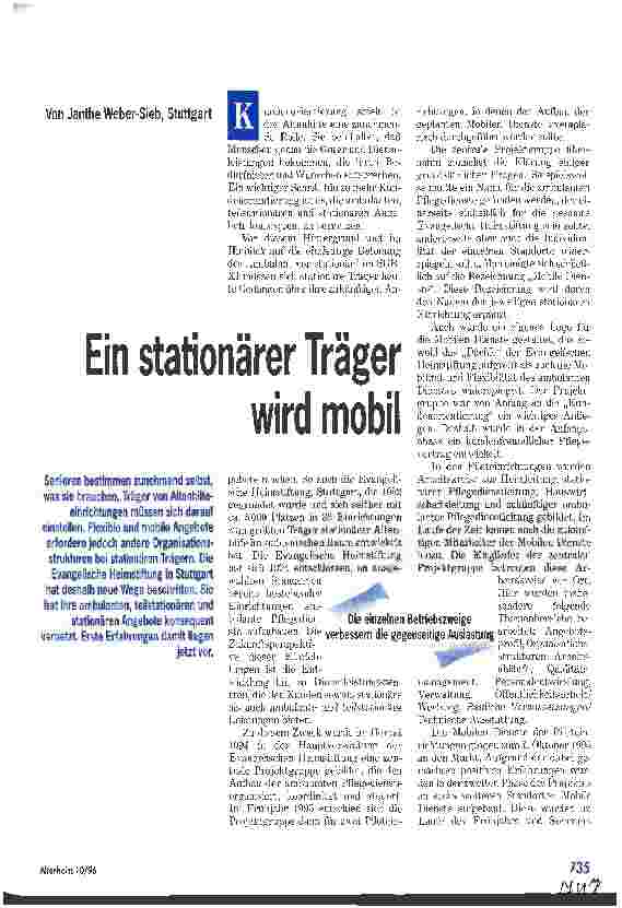 Vorschauseite 1: Ein Stationärer Träger wird mobil