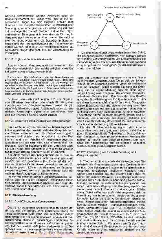 Vorschauseite 2: Die Gruppe und ihre Dynamik, das gesteuerte Gespräch -Teil1