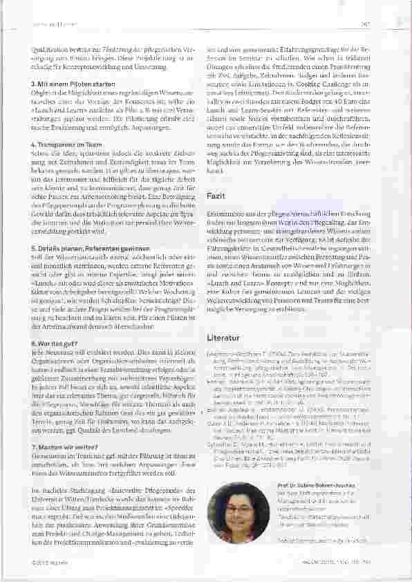 Vorschauseite 3: Knowledge Sharing: Wissen für den Pflegealltag