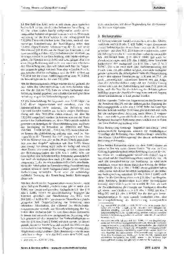 Vorschauseite 2: Neues zur Doppelbefristung?
