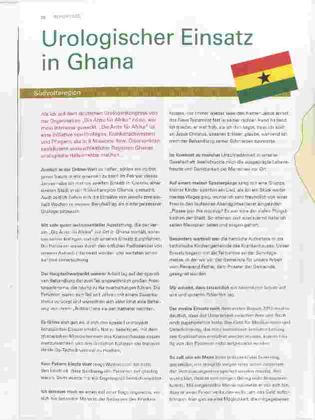Vorschauseite 1: Urologischer Einsatz in Ghana