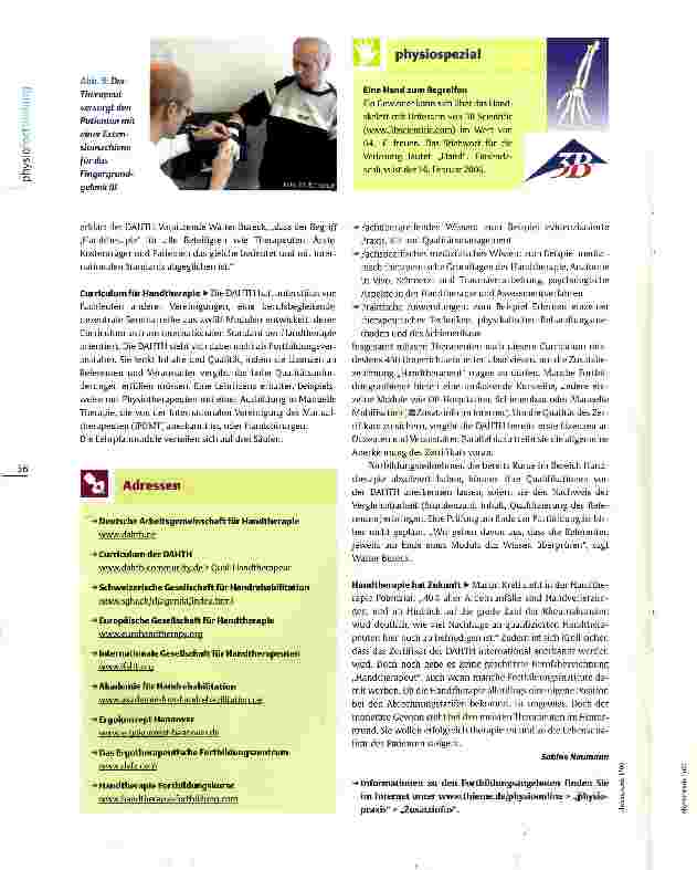 Vorschauseite 3: Fortbildungsführer Handtherapie Handfestes Handwerk
