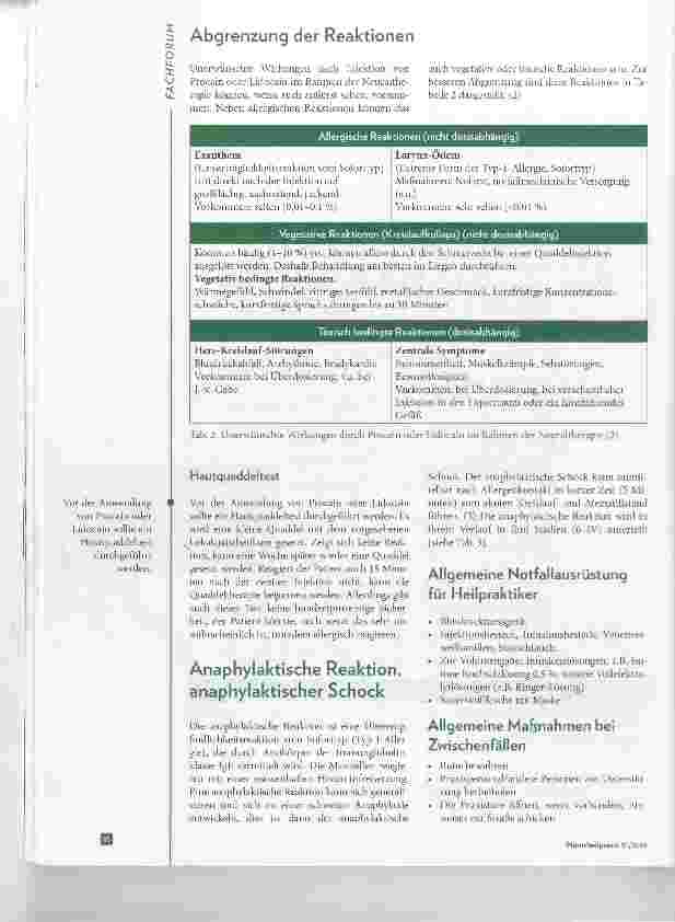 Vorschauseite 3: Die anaphylaktische Reaktion in der Naturheilpraxis