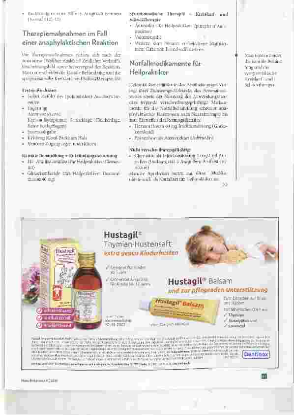 Vorschauseite 4: Die anaphylaktische Reaktion in der Naturheilpraxis