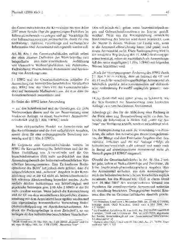 Vorschauseite 2: Die Novellierung des Heilmittelwerbegesetzes 2005eine Liberalisierung?