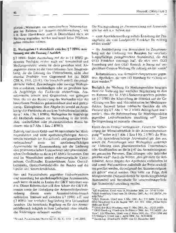 Vorschauseite 3: Die Novellierung des Heilmittelwerbegesetzes 2005eine Liberalisierung?