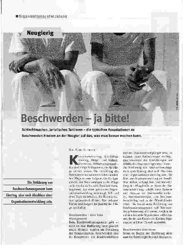 Vorschauseite 1: Beschwerden - ja bitte!