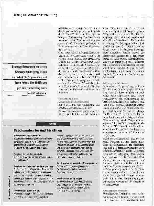 Vorschauseite 3: Beschwerden - ja bitte!