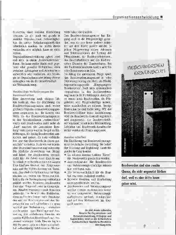 Vorschauseite 4: Beschwerden - ja bitte!