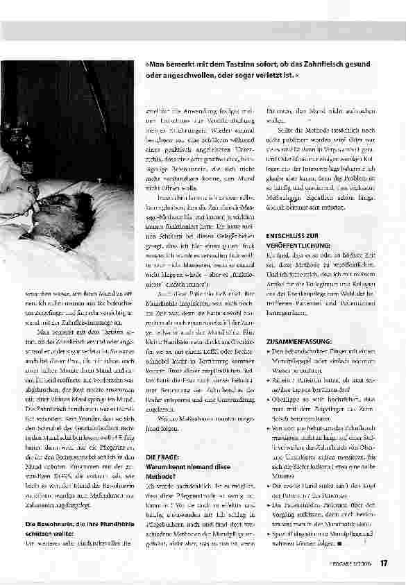 Vorschauseite 2: Wie bringe ich Patienten dazu, den Mund zu öffnen? Die Methode von Pflegelehrerin Anna Lehner