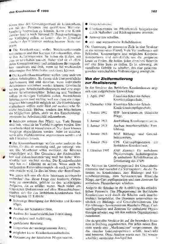 Vorschauseite 2: Das Krankenhaus als Gesundheitszentrum - Konzepte und Erfahrungen aus dem Bethlehem-Krankenhaus in Stolberg