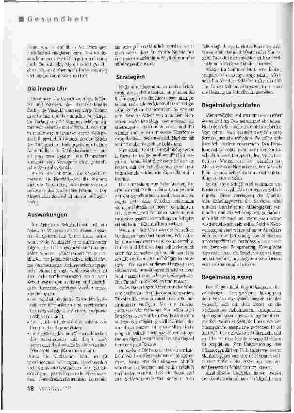 Vorschauseite 2: Wachen und Schlafen - Strategien im Umgang mit Nachtarbeit