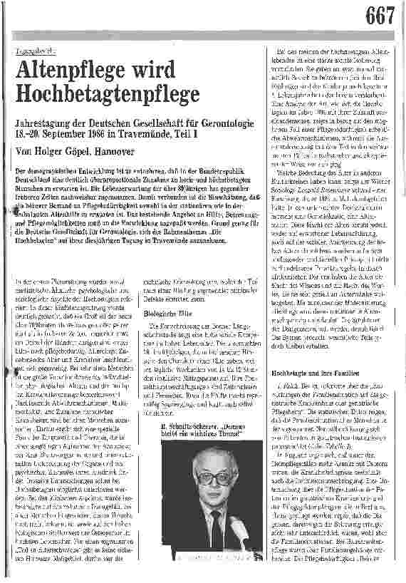 Vorschauseite 1: Altenpflege wird Hochbetagtenpflege