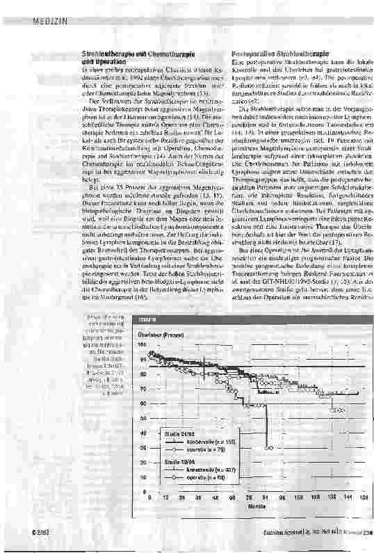 Vorschauseite 3: Strahlentherapie primärer gastrointestinalerNon-Hodgkin-Lymphome