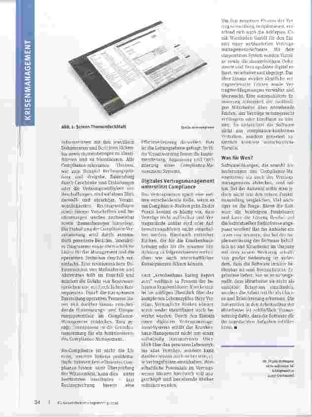 Vorschauseite 2: Prävention ist besser als Nachsicht nicht nur in der Medizin
