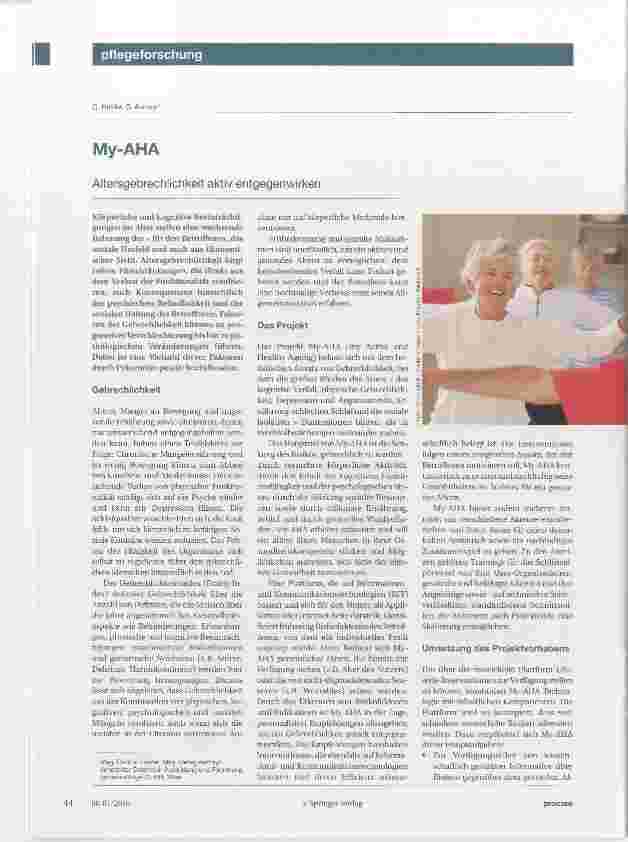 Vorschauseite 1: My-AHA Altersgebrechlichkeit aktiv entgegenwirken
