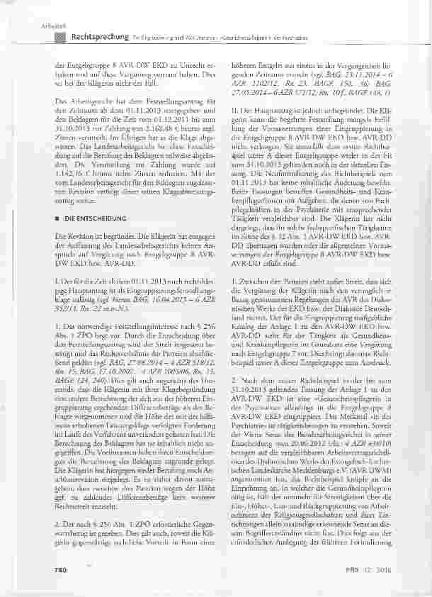 Vorschauseite 5: Zur Eingruppierung nach AVR Diakonie »Gesundheitspflegerin in der Psychiatrie«