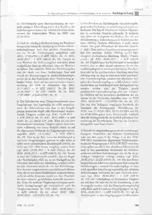 Vorschauseite 6: Zur Eingruppierung nach AVR Diakonie »Gesundheitspflegerin in der Psychiatrie«