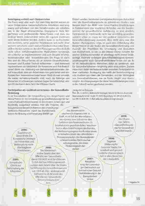 Vorschauseite 2: Gesundheitsbezogene Gemeinschaftsaktionen stärken: Partizipation aber wie?