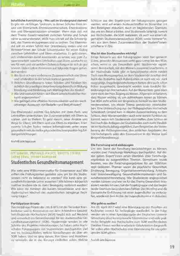 Vorschauseite 3: Gesundheitsbezogene Gemeinschaftsaktionen stärken: Partizipation aber wie?