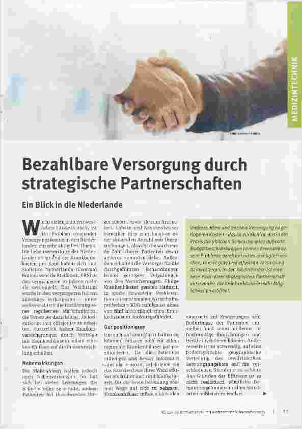 Vorschauseite 1: Bezahlbare Versorgung durch strategische Partnerschaften