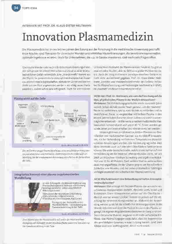 Vorschauseite 1: Innovation Plasmamedizin