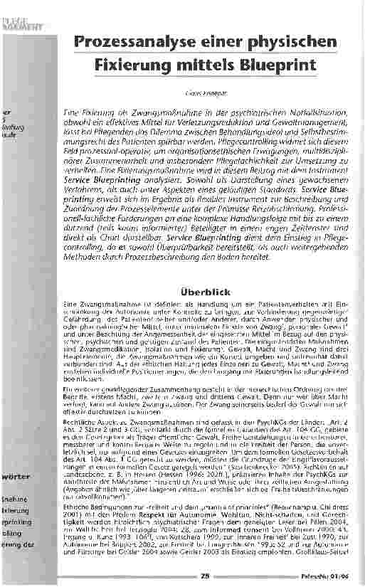 Vorschauseite 1: Prozessanalyse einer physischen Fixierung mittels Blueprint