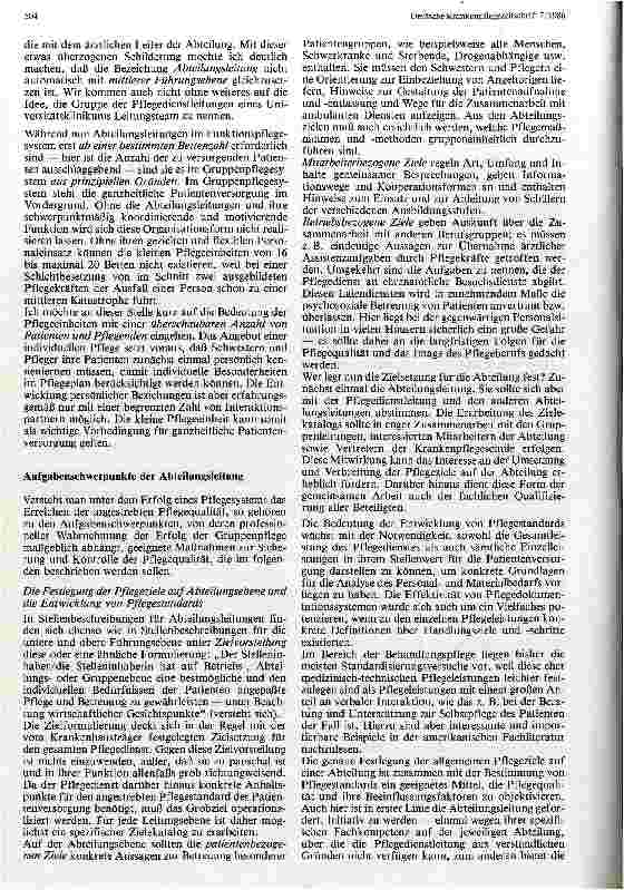 Vorschauseite 2: Leiten im Team Aufgabenbereich und Qualifikation der Abteilungsleitung im Gruppenpflegesystem