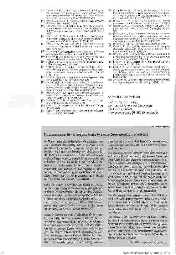 Vorschauseite 6: Chronischer Schmerz und Depression