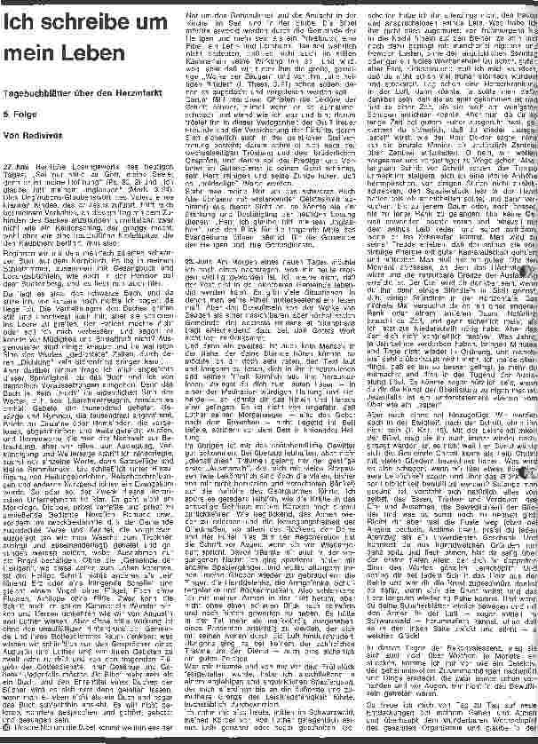 Vorschauseite 1: Ich schreibe um mein Leben Tagebuch über den Herzinfakt 5. Folge