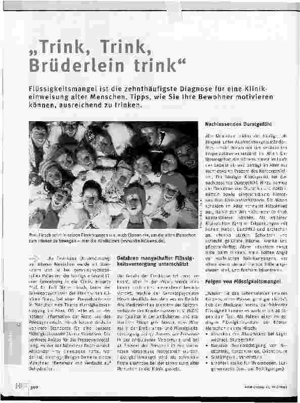 Vorschauseite 1: Trink, trink, Brüderlein trink