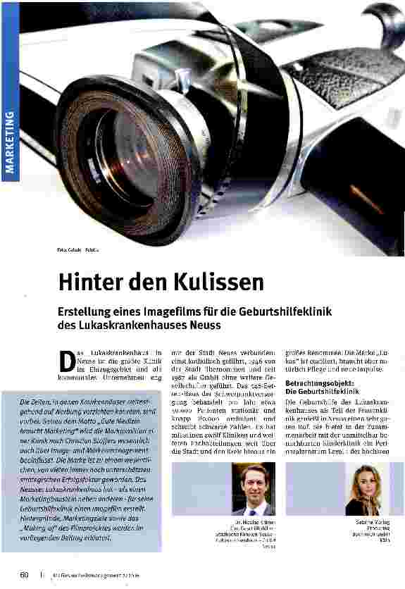 Vorschauseite 1: Hinter den Kulissen