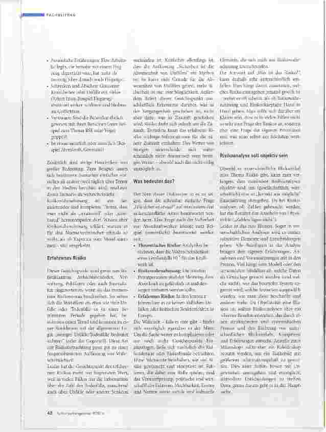 Vorschauseite 3: Mythen und Missverständnisse zum Risiko